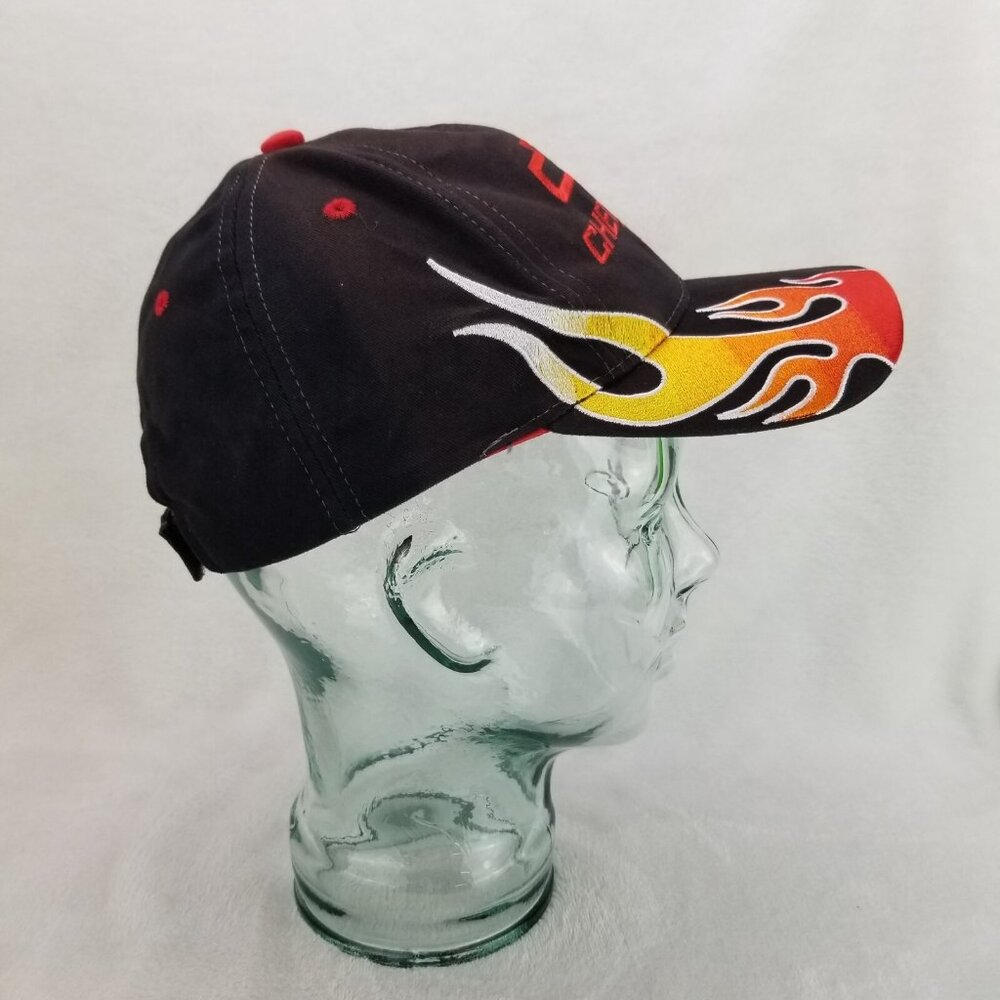 ✅VTG Chevrolet Racing Black OSFA Strapback Hat By Racing Champions Apparel 2004 - Picture 5 of 11